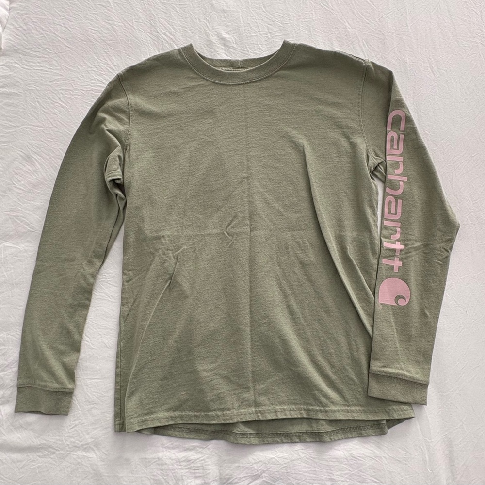 Carhartt Women's Loose Fit Heavyweight Long-Sleeve Logo Sleeve Graphic T-Shirt